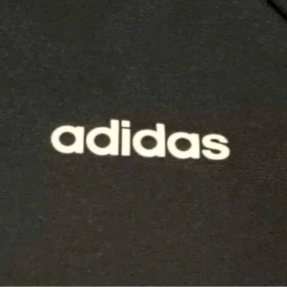 Adidas Women’s Essential Gym Track Jacket Black Full Zip 3 Stripe XL X-Large - Picture 3 of 4